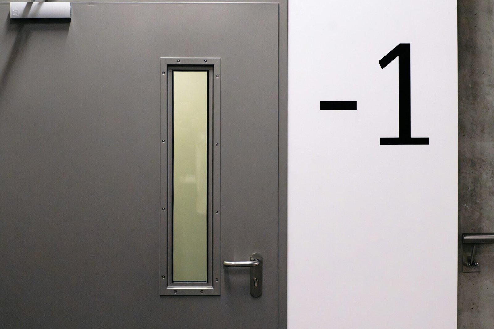 A door with a number one on it